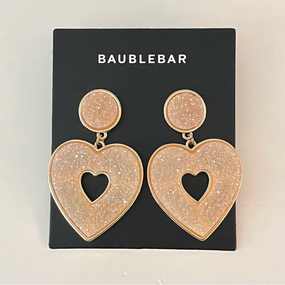 BaubleBar Gold Heart Earrings